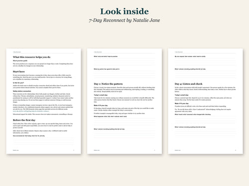 Look inside 7-Day Reconnect by Natalie Jane: sample pages